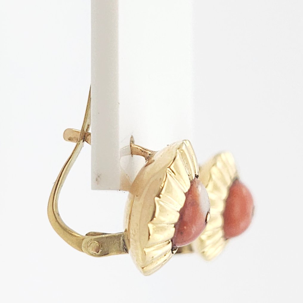 2件套珠宝 - 18K包金 黄金 -  4.00ct. tw. 珊瑚 #1.0