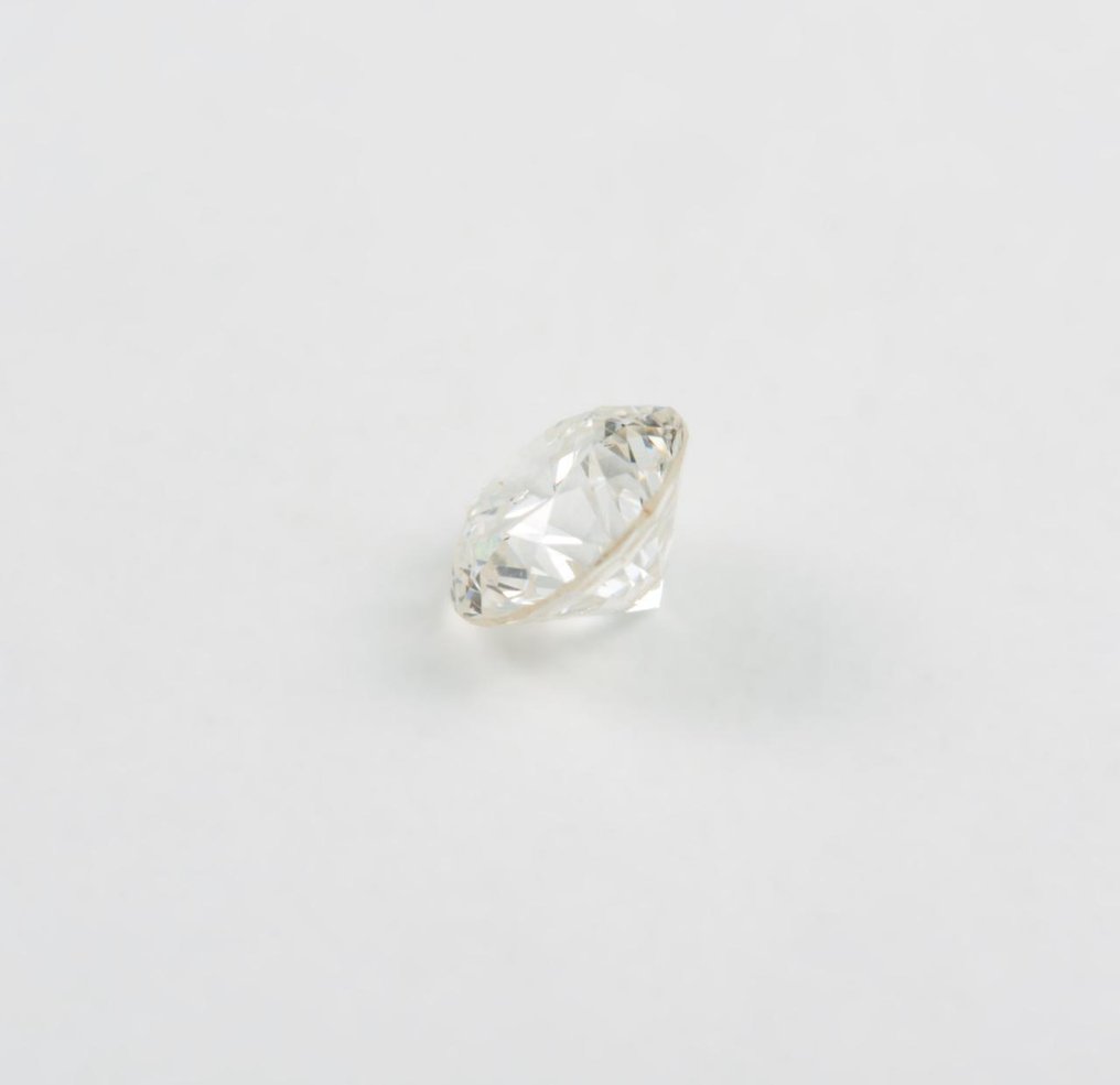 1 pcs 鑽石 (天然) - 1.63 ct - 圓形 - J(極微黃、從正面看是亮白色) - SI1 - HRD Antwerp - 天然钻石 1.63 克拉 #1.0