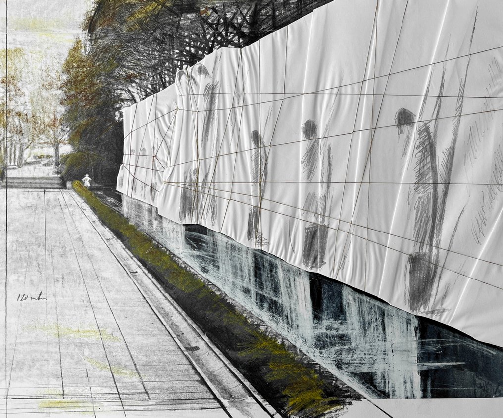 Christo (1935-2020) - Wrapped Mur des Réformateurs, Geneva, limitiert und signiert #2.1