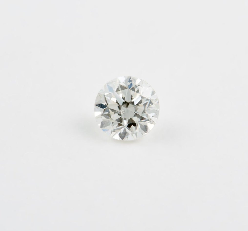 1 pcs 鑽石 (天然) - 1.63 ct - 圓形 - J(極微黃、從正面看是亮白色) - SI1 - HRD Antwerp - 天然钻石 1.63 克拉 #1.0
