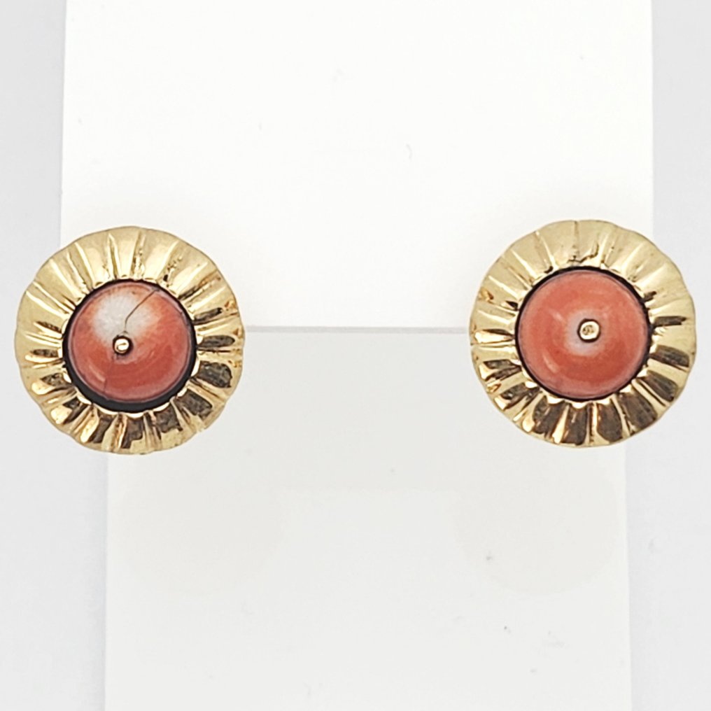 2件套珠宝 - 18K包金 黄金 -  4.00ct. tw. 珊瑚 #1.0