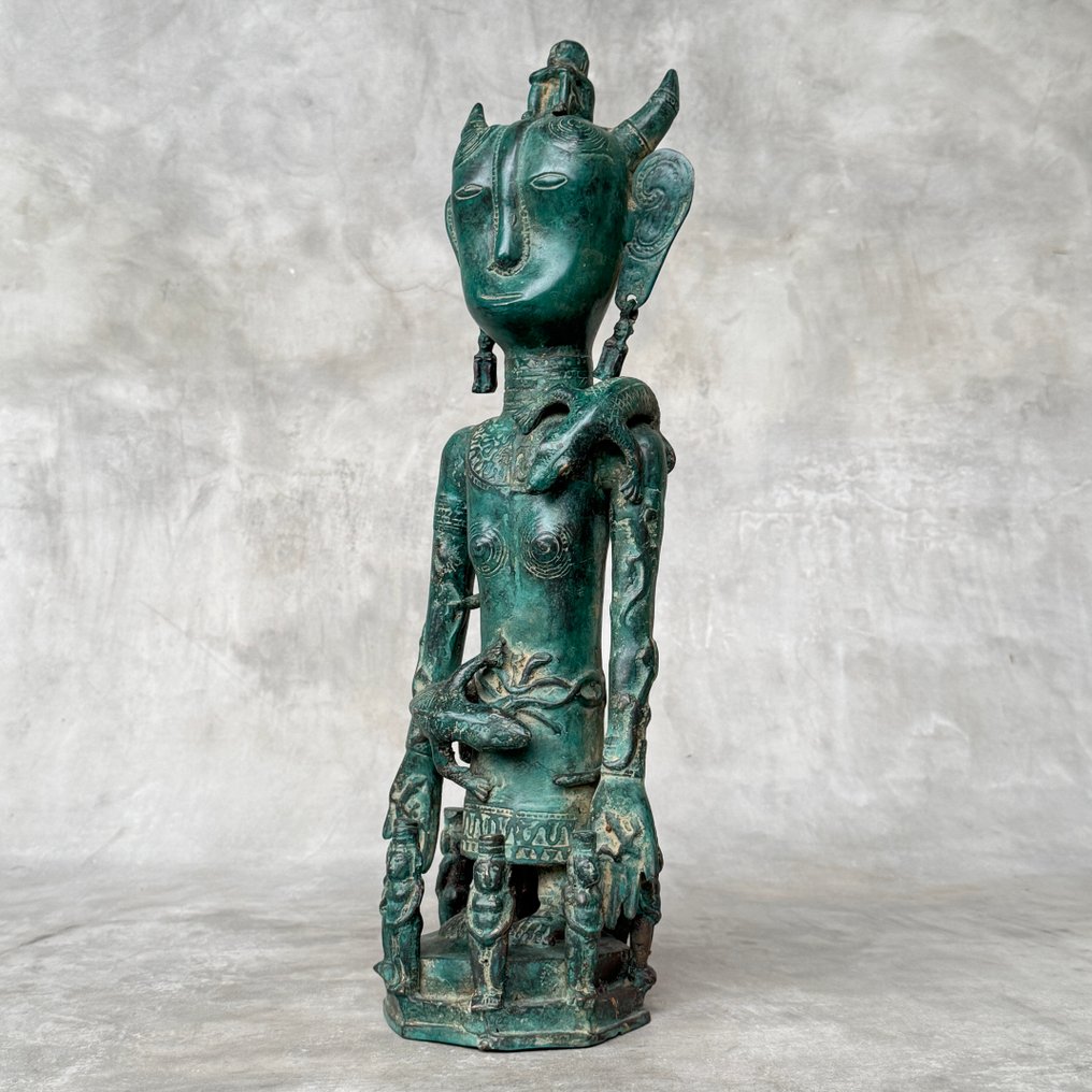 装饰饰品 - 印度尼西亚 - 47厘米铜制部落风格雕像 #1.0