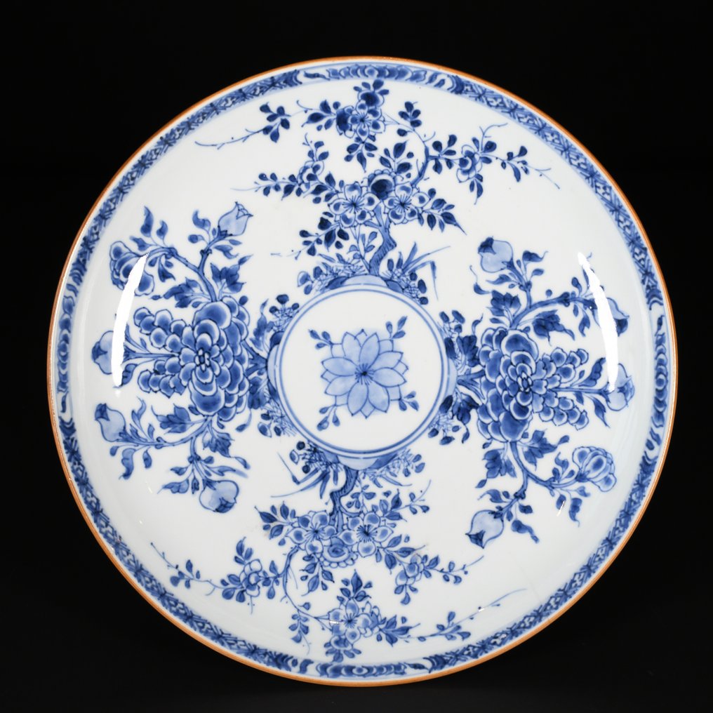 Πιάτο - Paire de coupes creuses à décor bleu et blanc de fleurs - Πορσελάνη #1.0