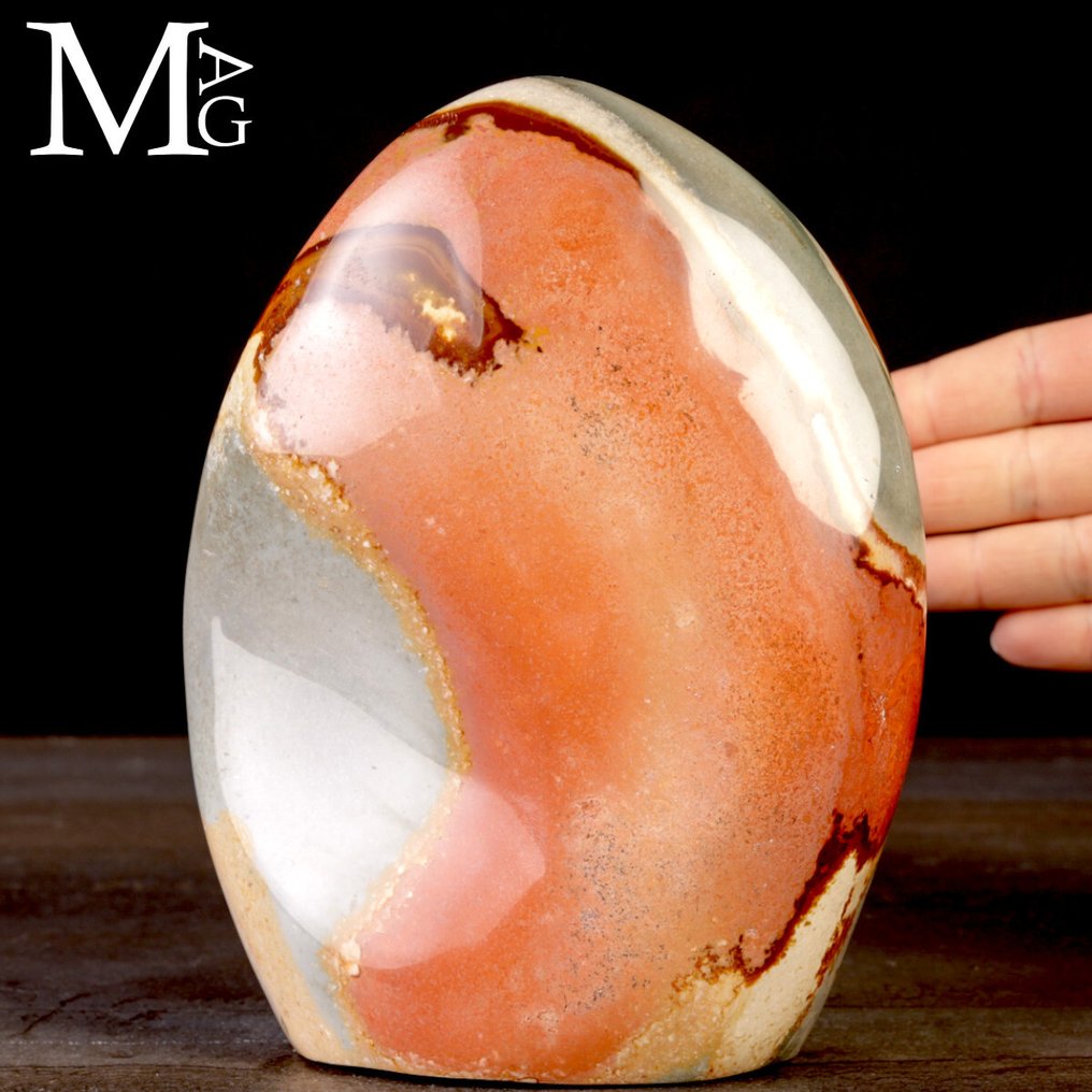 Ωραίος - Διακοσμητικός Πολύχρωμος Όβερης Πολύχρωμο διαστράς της Μαδαγασκάρης – Λειασμένη γλυπτική σε ελεύθερη μορφή - Ύψος: 170 mm - Πλάτος: 130 mm- 2029 g #2.1