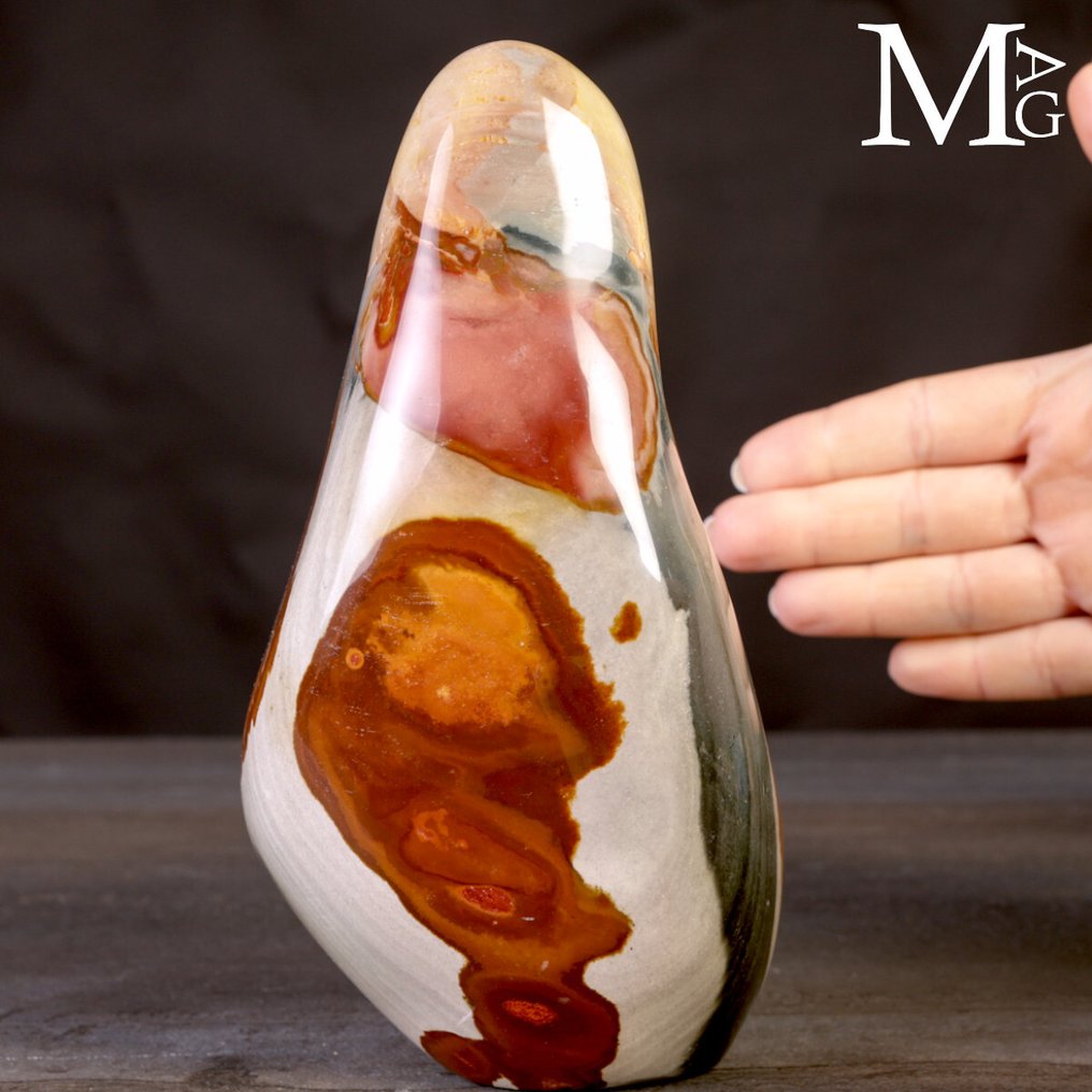 Nice - Decorative Polychrome Jasper Polychrome Diaspore from Madagascar – Smoothed sculpture in free form - Height: 194 mm - Width: 95 mm- 2218 g #1.0