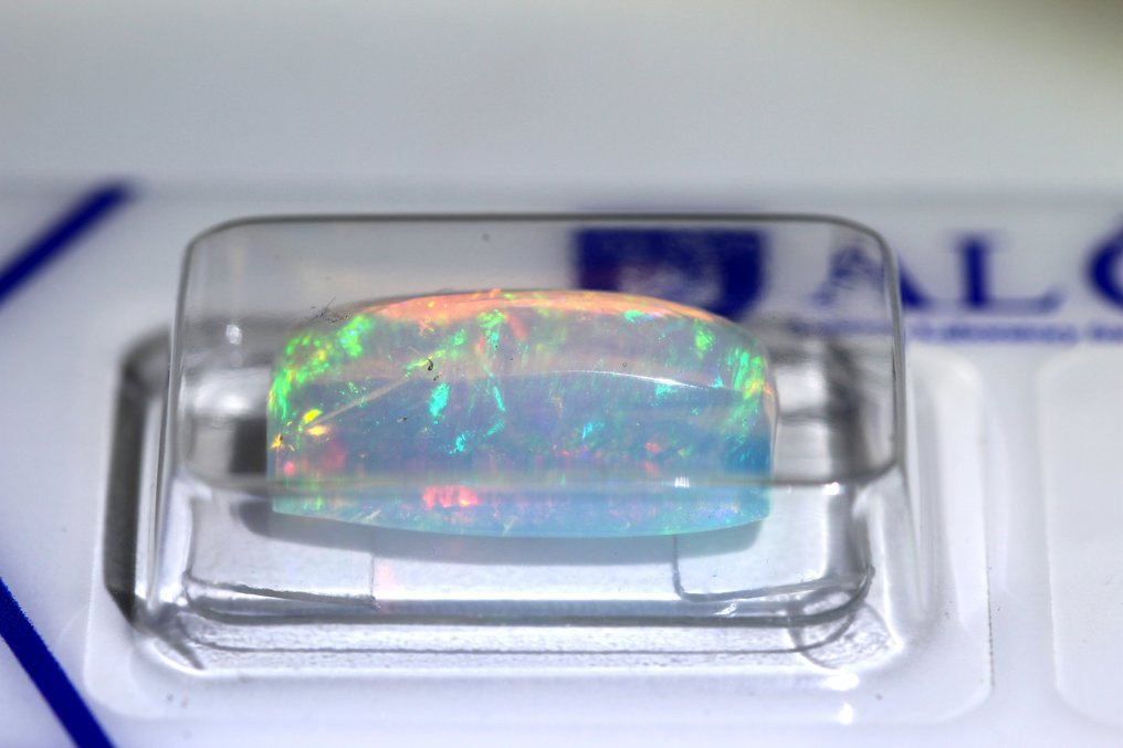 Opal - 4.98 ct - Antwerp Laboratory for Gemstone Testing (ALGT) - Fine Color Quality #1.0