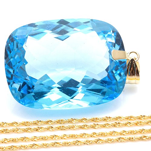 Sem preço de reserva - Colar com pingente - 18 K Ouro amarelo Topázio #3.2