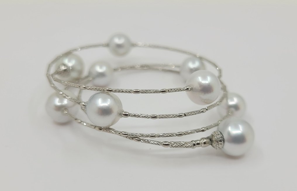 Βραχιόλι Πλατίνα, ALGT Πιστοποιημένα Μαργαριτάρια Νότιας Θάλασσας #2.1