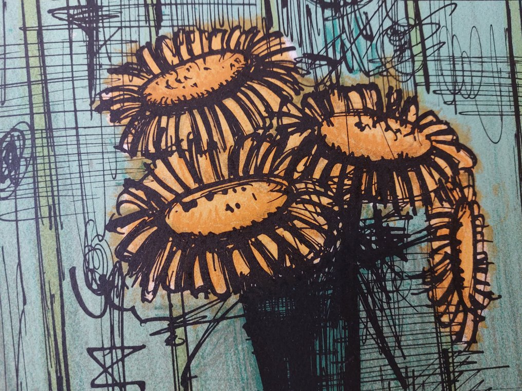 Bernard Buffet (1928-1999) - Bouquet de tournesols #4.3