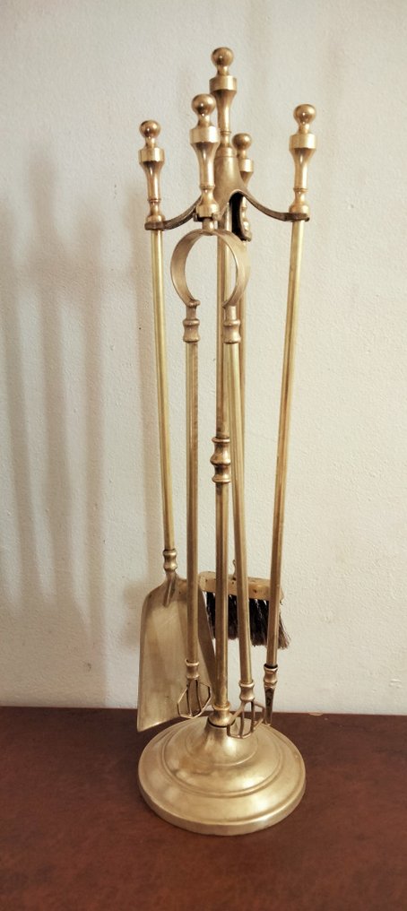 Acessório para lareira (5) - Forme uma bala de bronze. - Bronze dourado - Serviço em bronze e latão #1.0