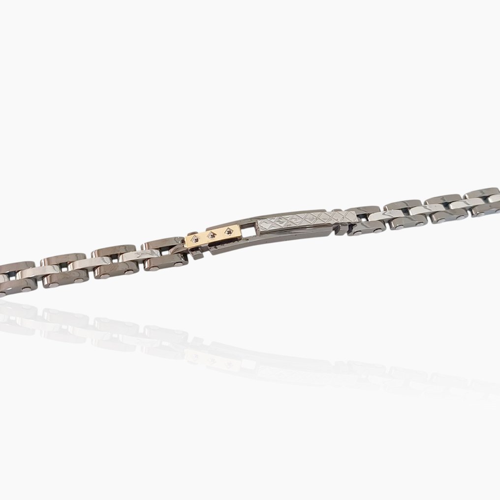 Diamante - 18 K - Aço, Ouro amarelo - Bracelete - Manifattura Italiana #1.0