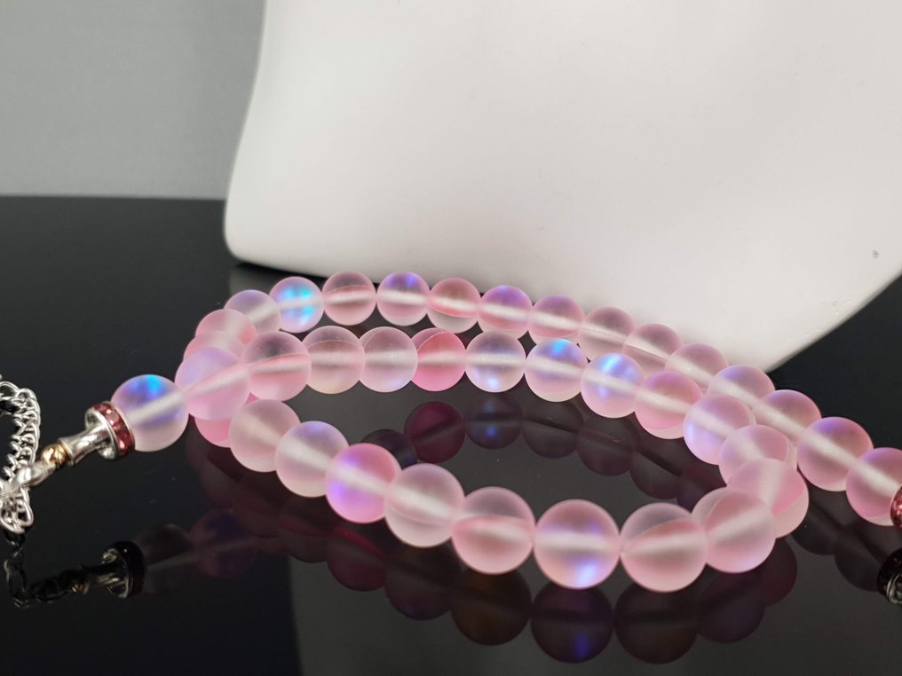 Moonstone Rosa Natural - Cadena #3.2