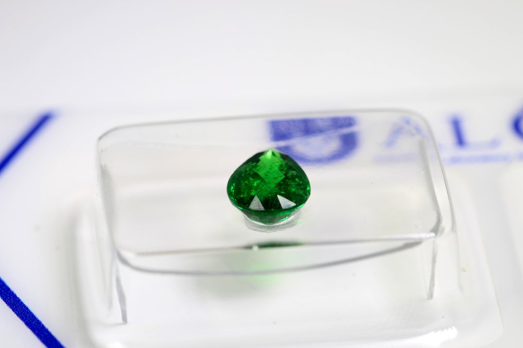 Tsavorite - 1.07 ct - Antwerp Laboratory for Gemstone Testing (ALGT) - Qualità del colore fine #4.3