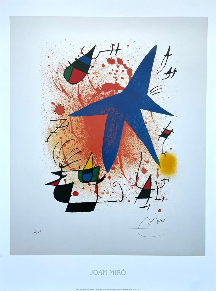 Joan Miró (after) - L’Astre Bleu - Offset Lithography -  M&S licensed print - 1997 #1.0