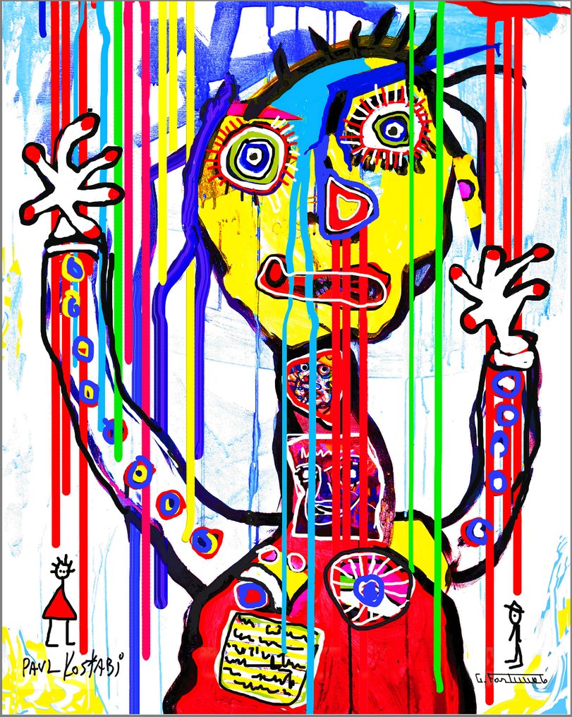 Paul Kostabi (1962) Giuseppe Fortunato (1956) - KF0725 #1.0