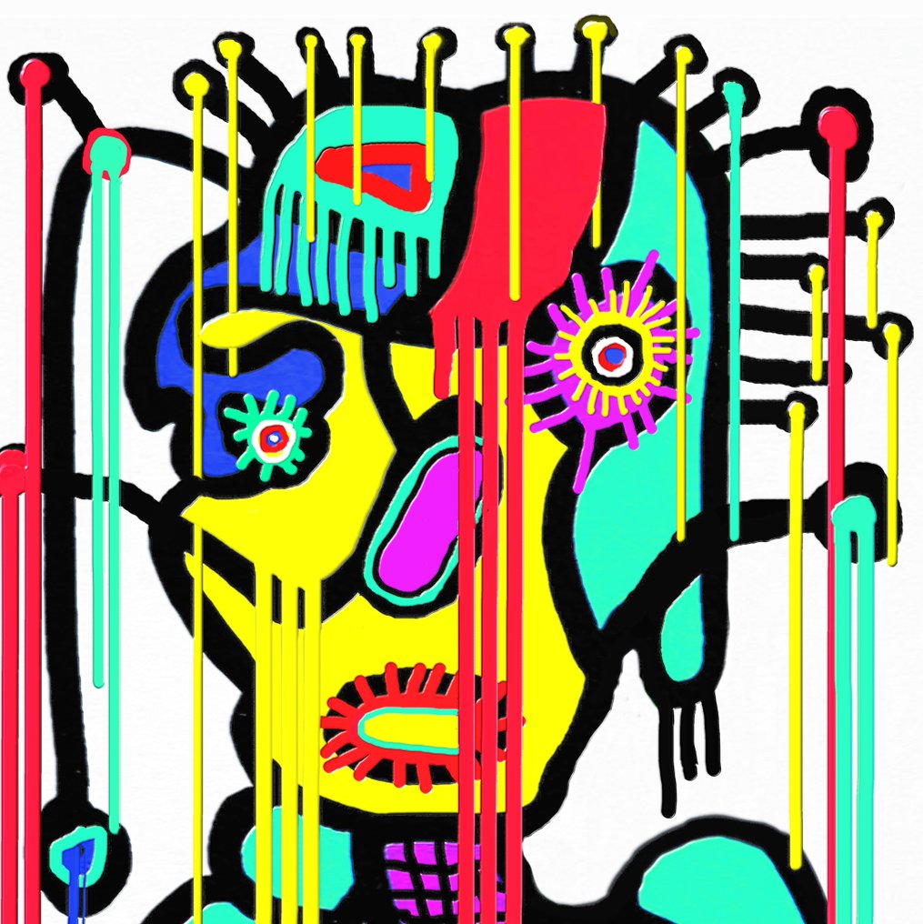 Paul Kostabi (1962) Giuseppe Fortunato (1956) - KF0325 #3.2