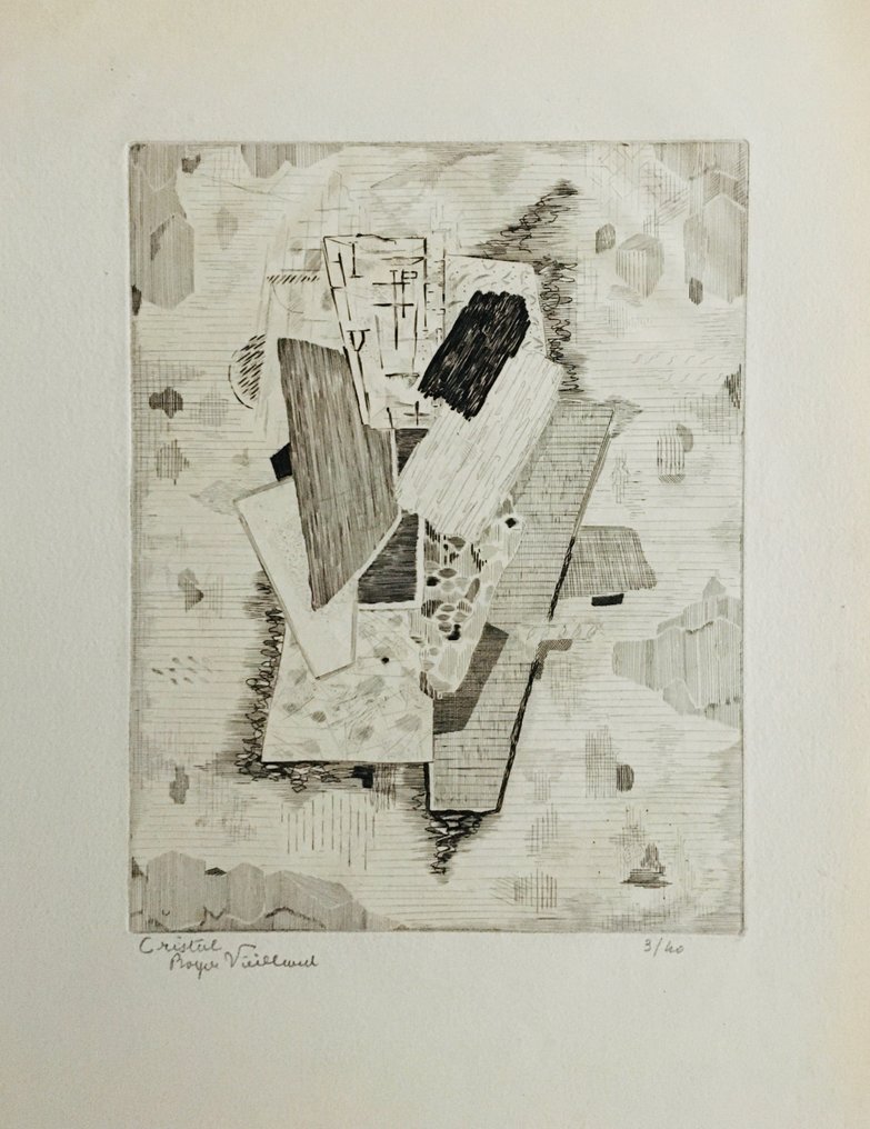 Roger Vieillard (1907-1989) - Cristal - Eau-forte originale signée #1.0