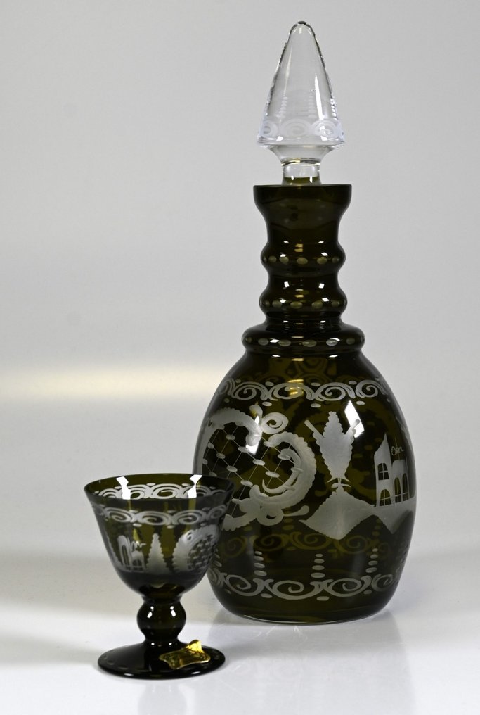 Egermann - Drinkset - Kristal - Groene karaf met 6 glazen #2.1