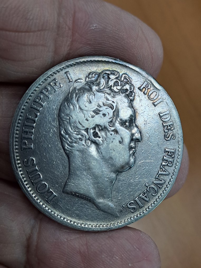 França. Lotto di 2 monete (1/2 Ecu 1748-W Louis XV e 5 Francs 1831-MA Louis Philippe I)  (Sem preço de reserva) #2.1