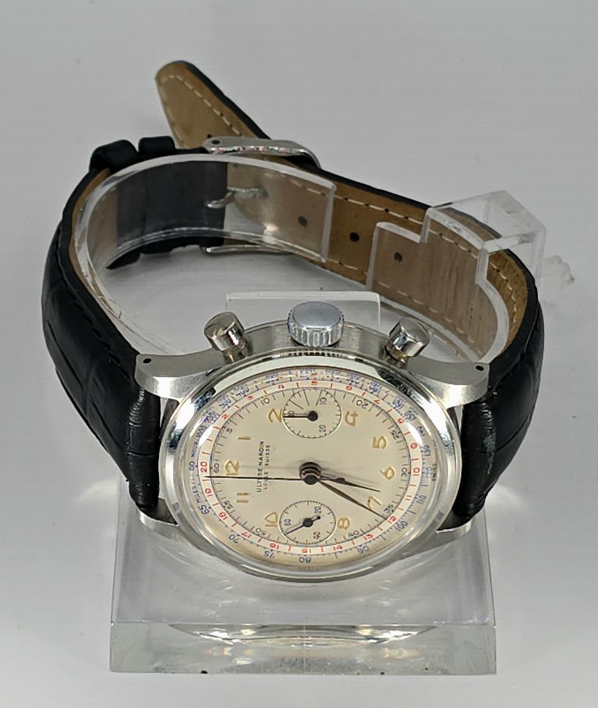 Ulysse Nardin Locle - Stahl Chronograph - Kaliber Valjoux 22 - markelloses Originalziffernblatt - Oversize - Mænd - 1950 #1.0