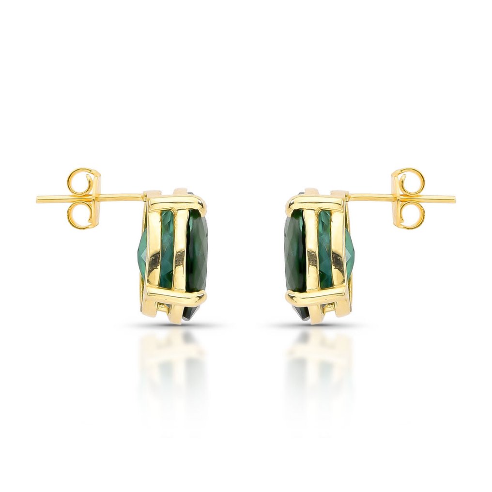 耳環 - 18 克拉 黃金 -  6.12ct. tw. 電氣石 - 八零一九七七 #4.3