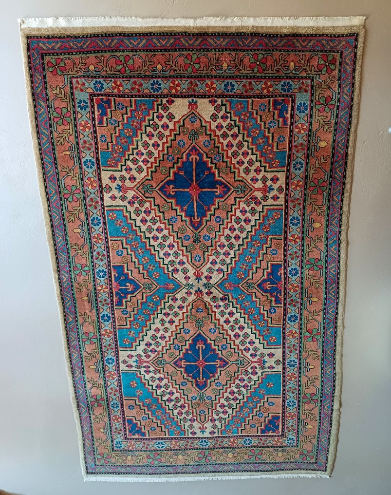 Samarcanda - Carpete - 248 cm - 152 cm - Samarcanda Uzbequistão 1970 #1.0