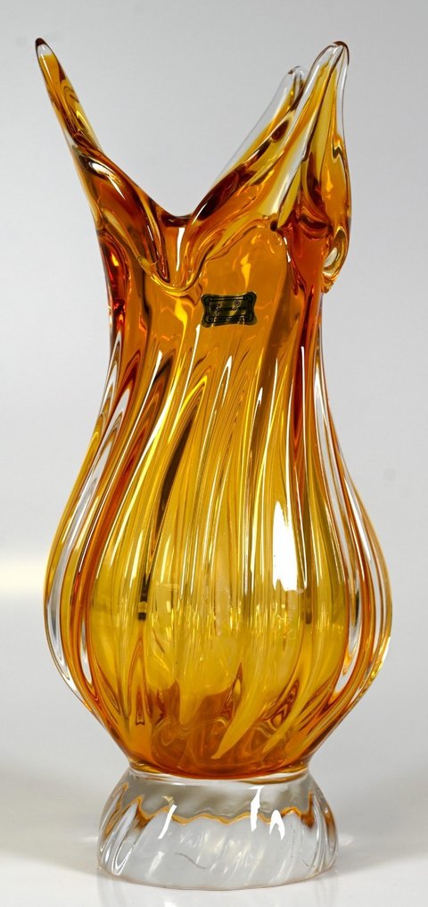 Egermann - 花瓶  - 水晶 - 琥珀水晶花瓶 #1.0