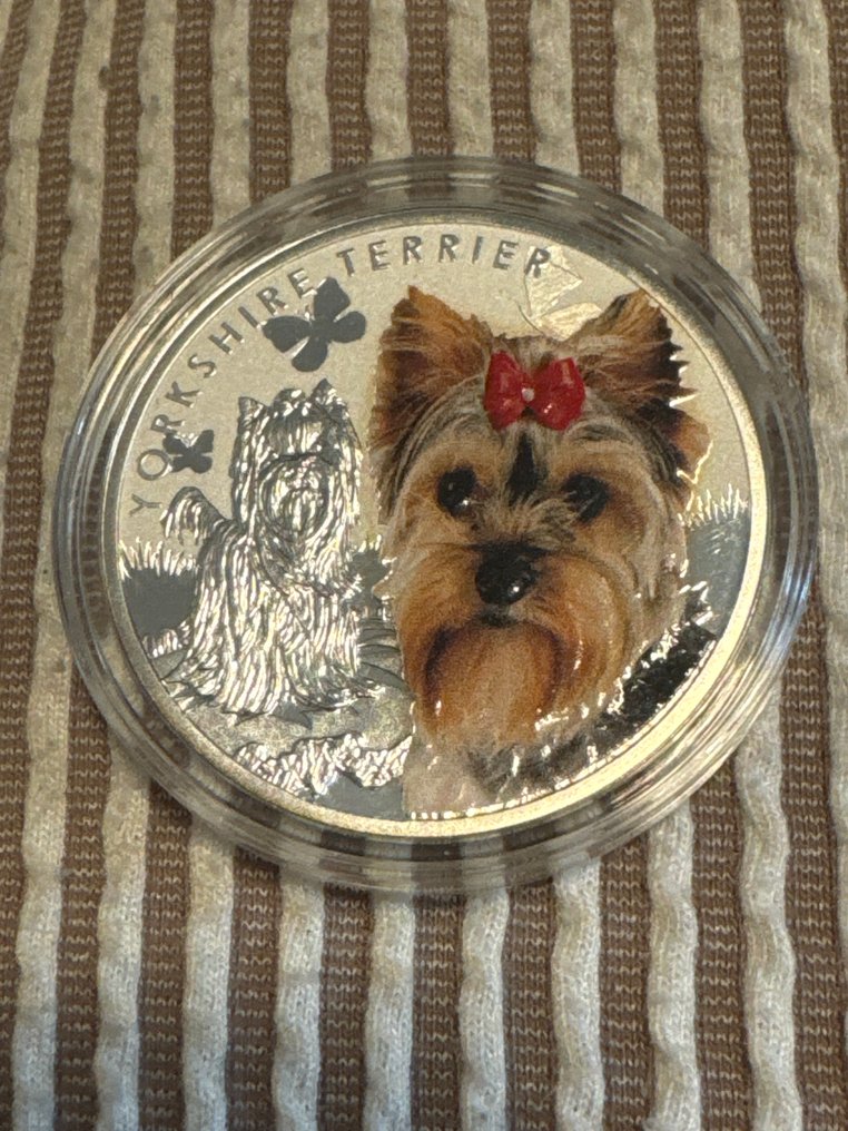 Niue. 1 Dollar 2014 Yorkshire Terrier - 17,5g with COA  (No Reserve Price) #1.0