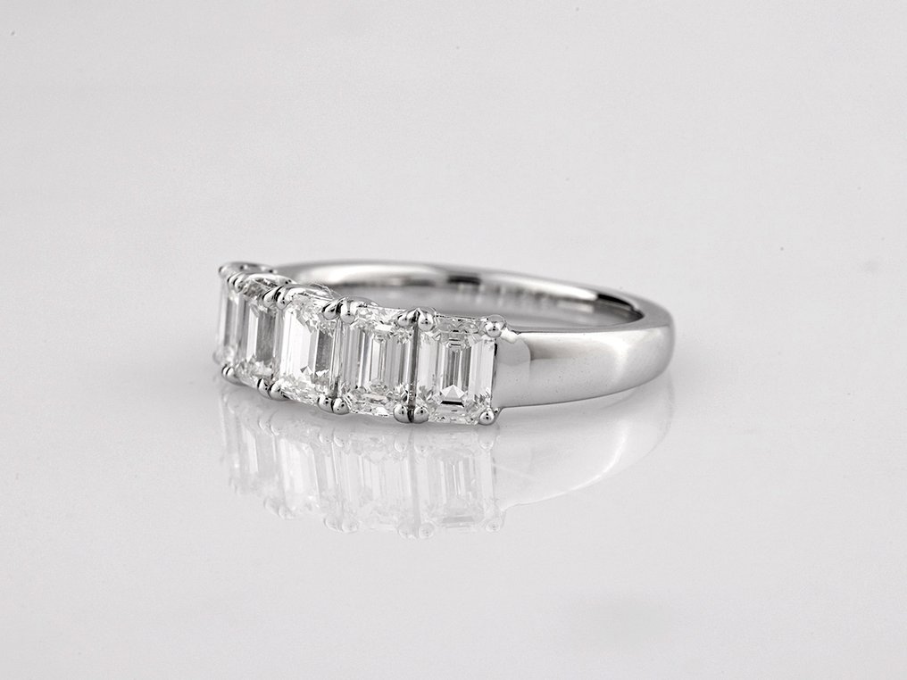 戒指 - 14K包金 白金 - 2.06ct. tw. 钻石 (实验室培育) #4.3