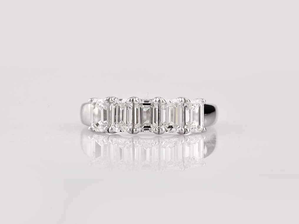 戒指 - 14K包金 白金 - 2.06ct. tw. 钻石 (实验室培育) #1.0