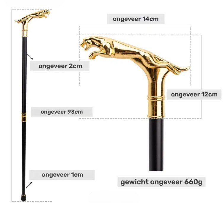 Artwork - Jaguar - EXCLUSIVE-Walking Stick Jaguar edition-Gold edition - 2025 #2.1