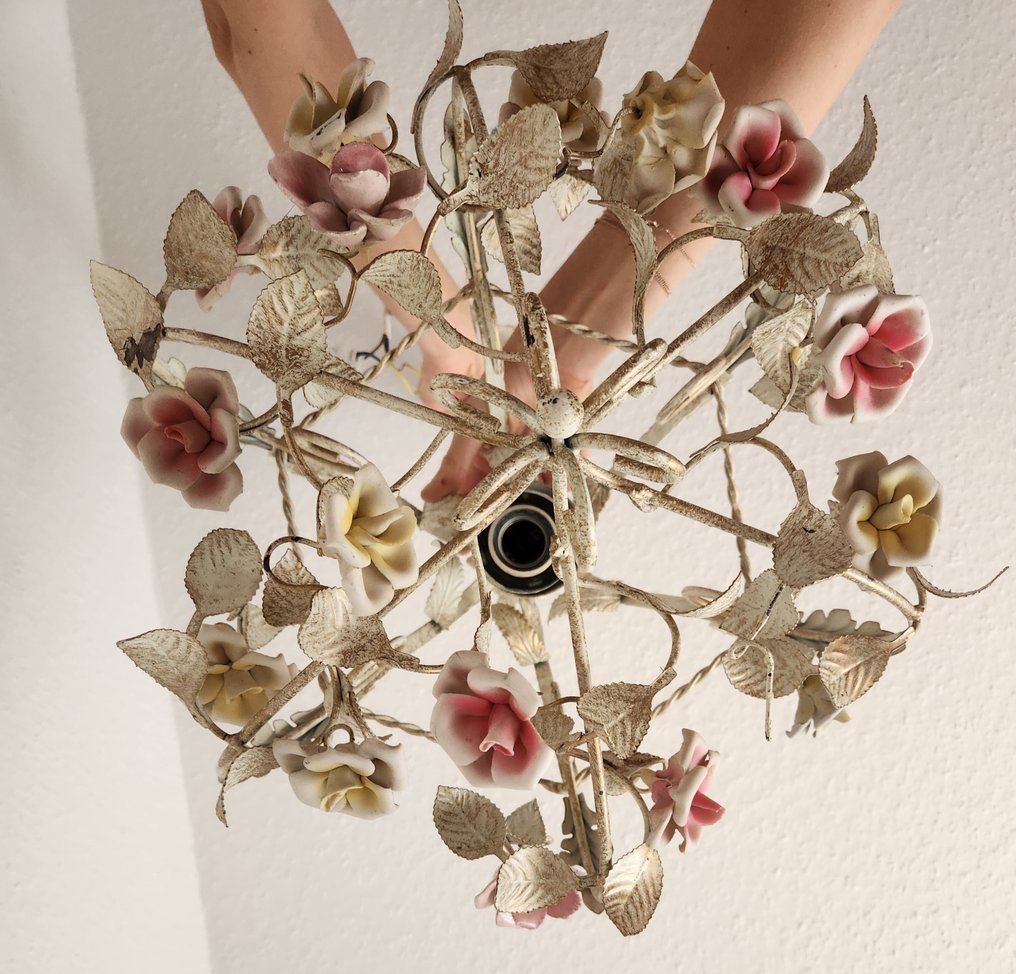 Chandelier - Wrought iron - Unikat Shabby handmade #3.2