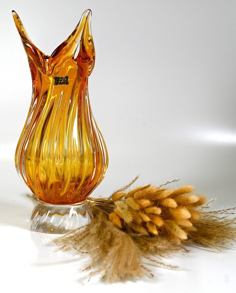 Egermann - 花瓶  - 水晶 - 琥珀水晶花瓶 #2.1