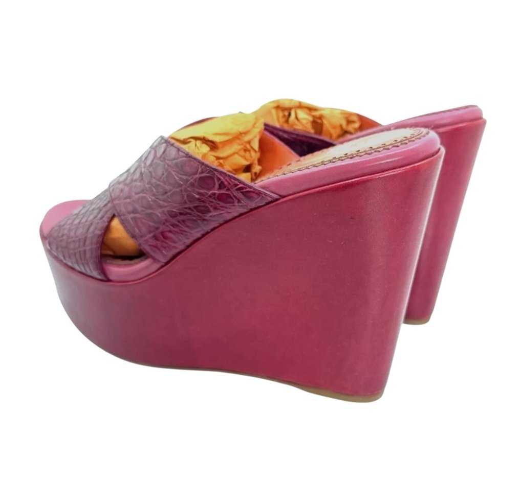 Santoni Crocodile - Sandals - Size: EU 37 - New in box #3.2