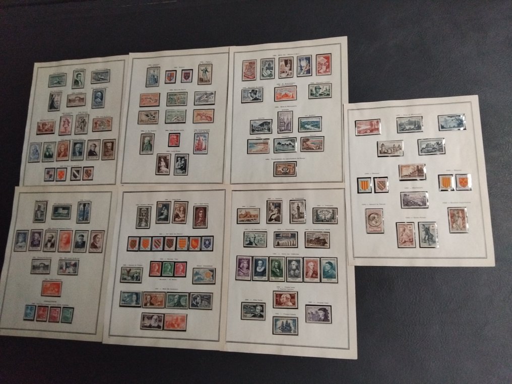 France 1952/1955 - Well-maintained set of semi-modern items from 1952 to 1955. Mint** without hinges on Yvert pages. - Complet avec les bonnes valeurs (Célébrités ,JO Helsinki, Préo,Croix Rouge ..) VOIR PHOTOS #1.0