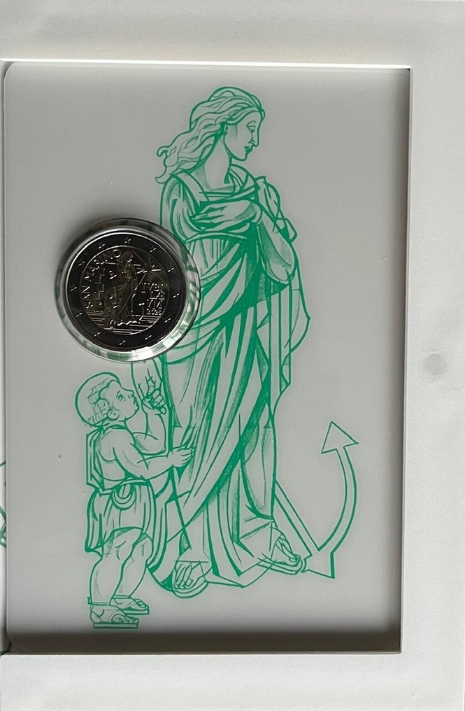 圣玛利诺. 2 Euro 2025 "Het Heilige jaar" + "Michelangelo" (2 verschillende)  (没有保留价) #4.3