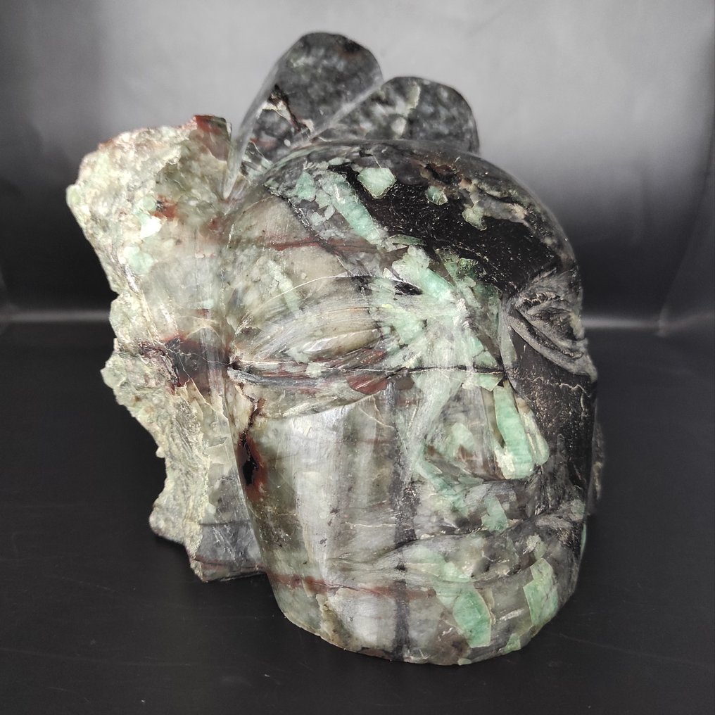 Emerald Viso - Height: 12 cm - Width: 14 cm- 2660 g - (1) #3.2
