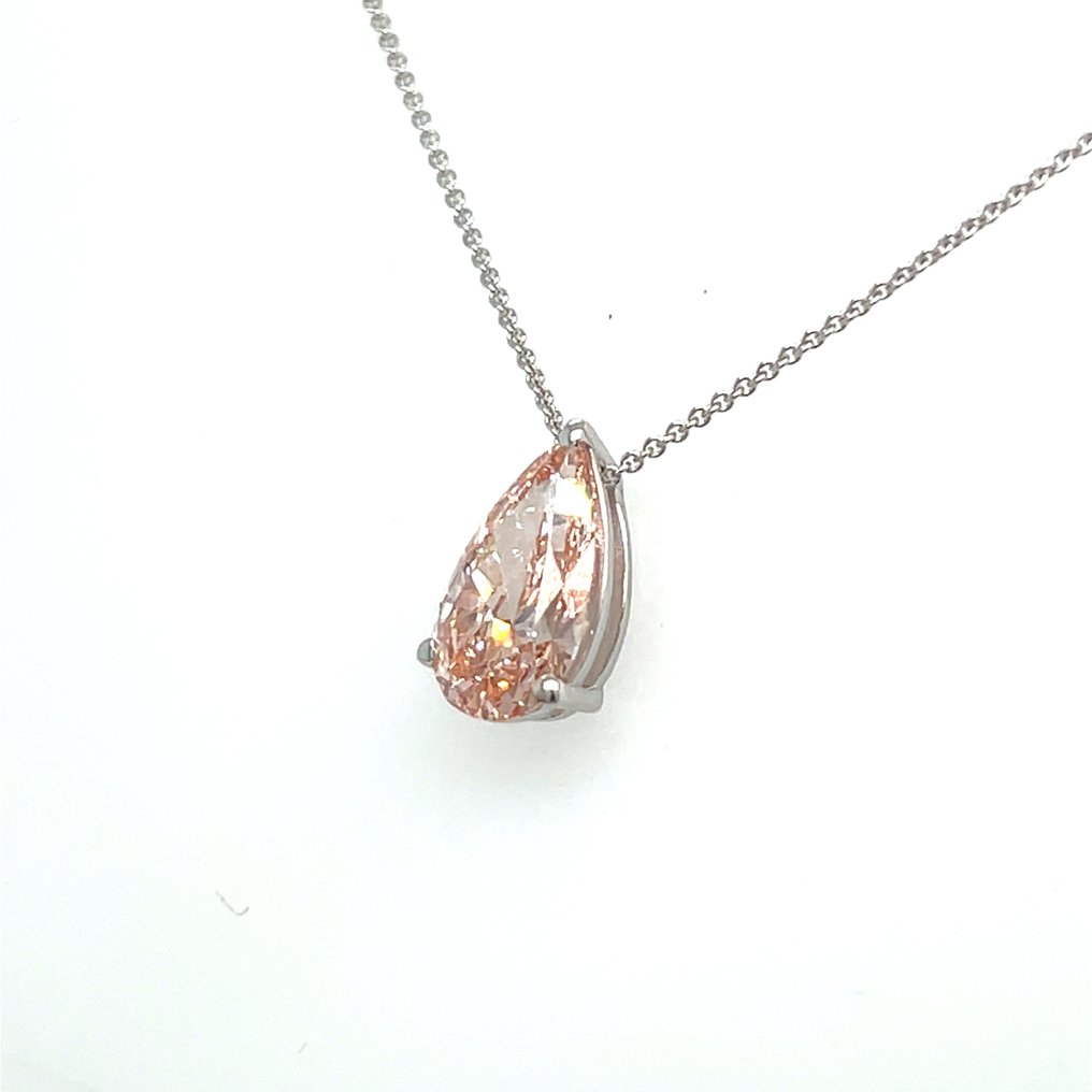 Halskette - 14 kt Weißgold - 4.27ct. tw. Rosa Diamant (Laborgezüchteter (Lab Grown) Fancy-Diamant) #4.3