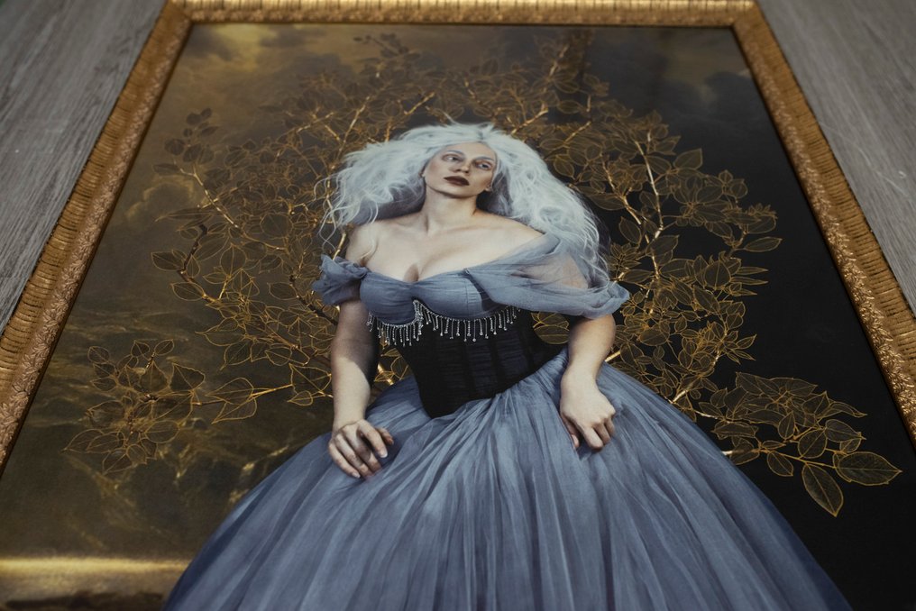 Lídia Vives - "Global warNing" (mixed technique - gold ink & thermochromic paint) #4.3