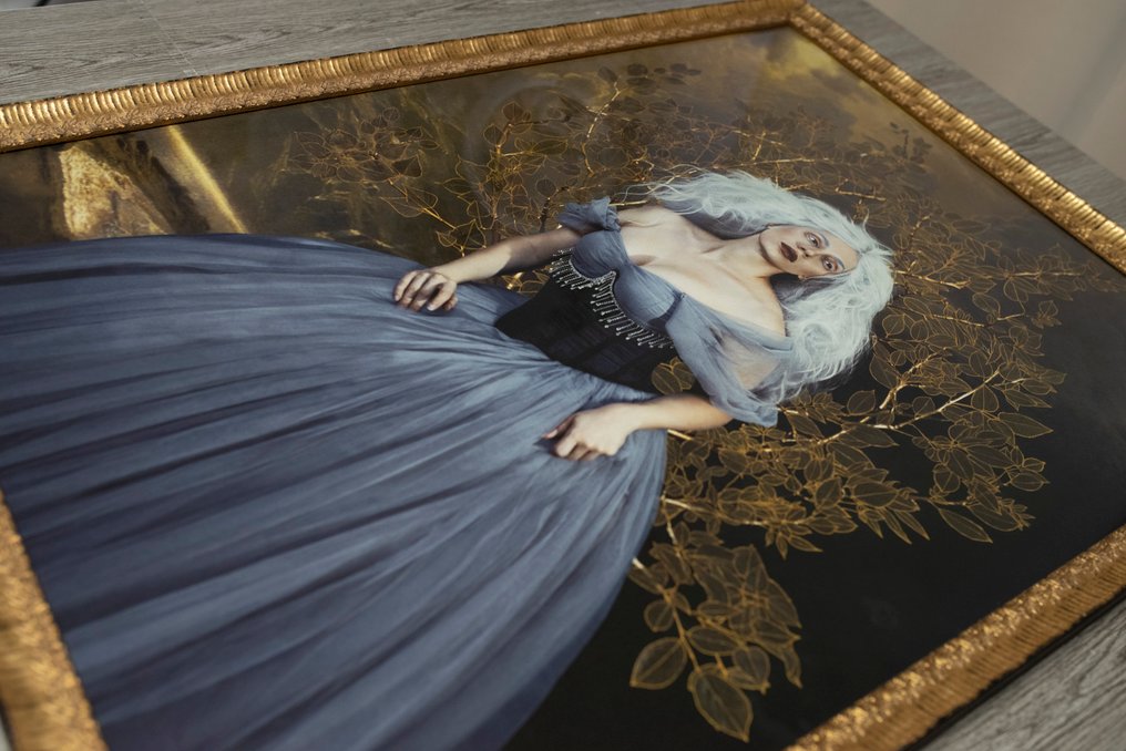 Lídia Vives - "Global warNing" (mixed technique - gold ink & thermochromic paint) #2.1