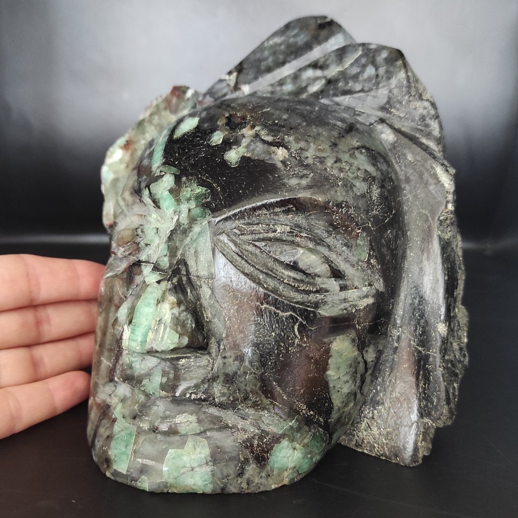 Emerald Viso - Height: 12 cm - Width: 14 cm- 2660 g - (1) #1.0