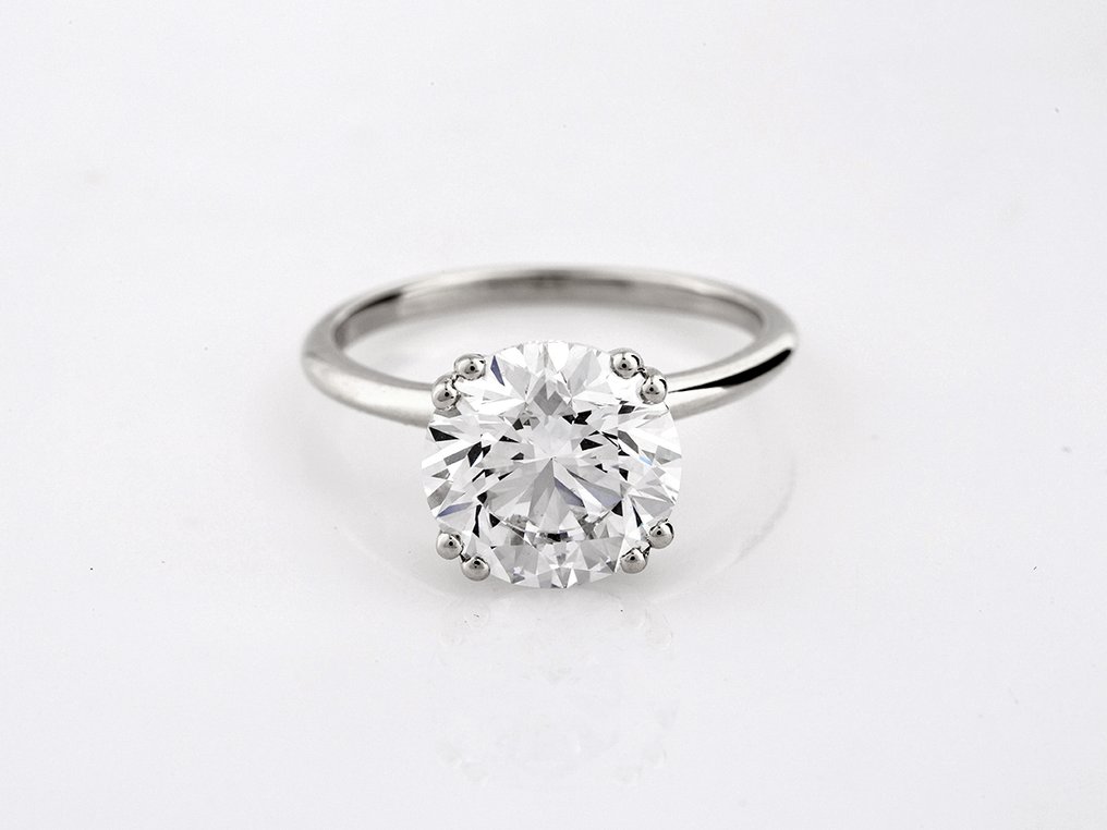 戒指 - 14K包金 白金 - 3.03ct. tw. 钻石 (实验室培育) #4.3