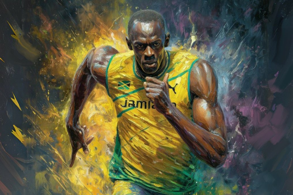 Canvas Fit - Alberto Ricardo - "Usain Bolt, la estrella de la pista #1.0