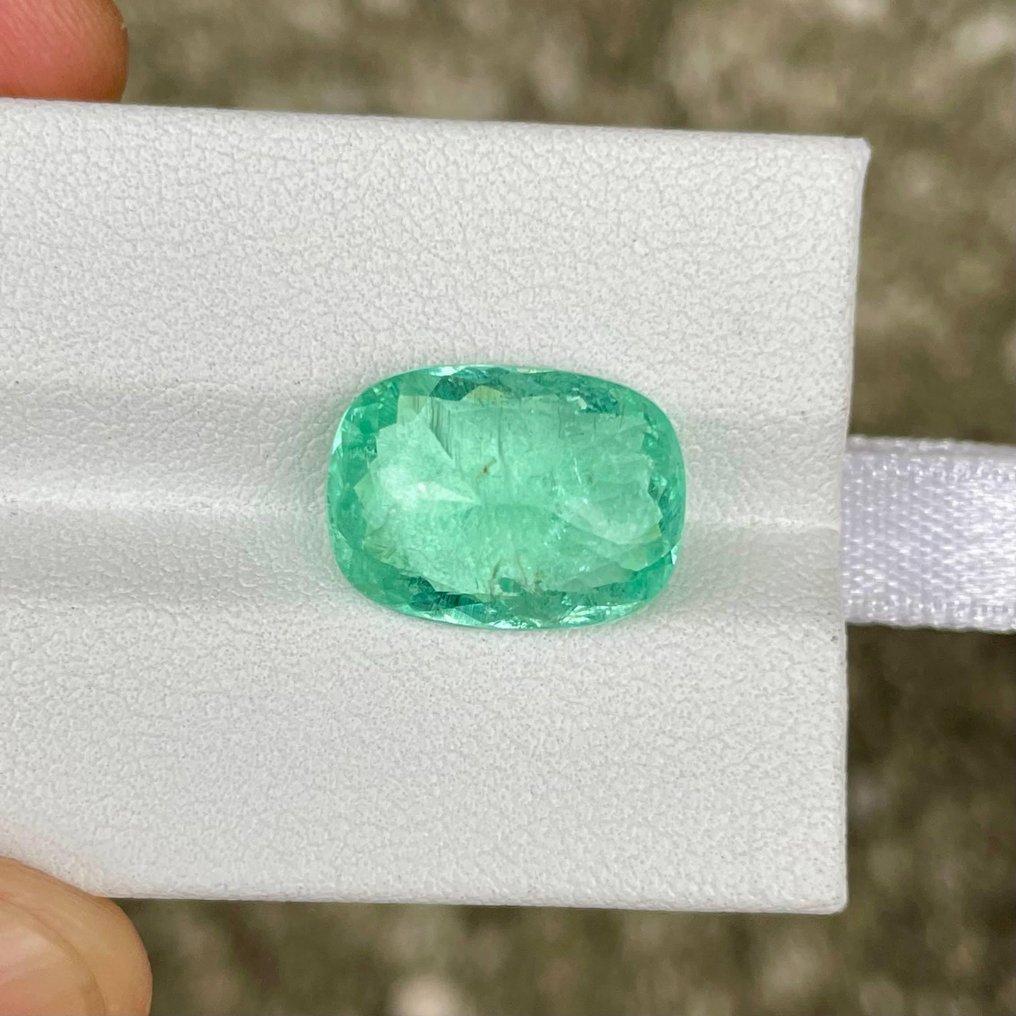 1 pcs  Μπλε, Πράσινο Τουρμαλίνη paraiba  - 7.37 ct - Διεθνής Ένωση Έγχρωμων Πολύτιμων Λίθων (ICA GemLab) - Ντραμπάϊα τουρμαλίνης #1.0