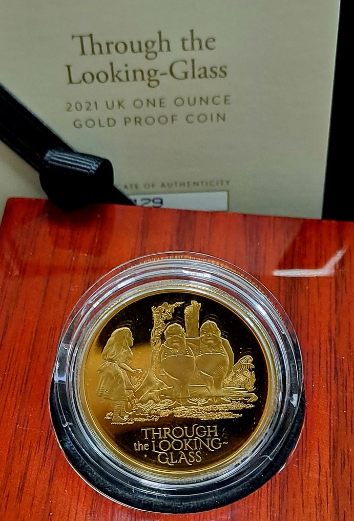 Ηνωμένο Βασίλειο. Elizabeth II. 100 Pounds 2021 - 1 oncia  - Lewis Carroll #3.2