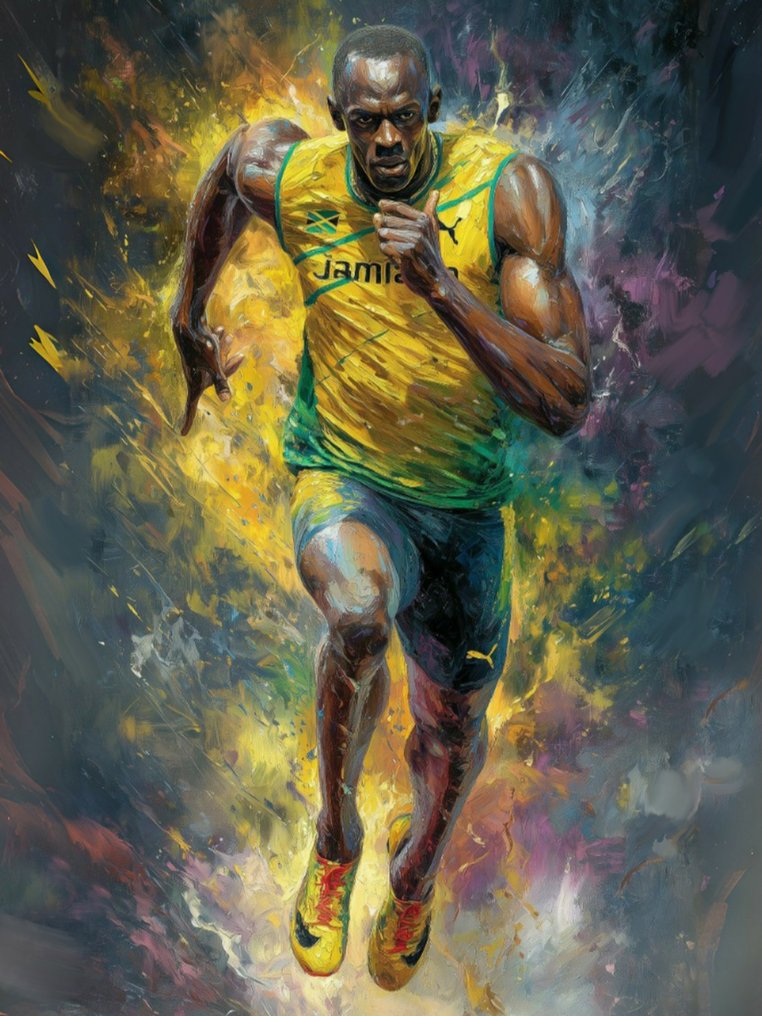 Canvas Fit - Alberto Ricardo - "Usain Bolt, la estrella de la pista #1.0