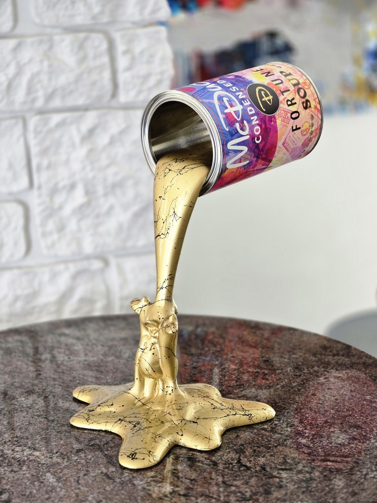 Patryk Konrad - Campbells Fortune gold soup splash sculpture, McDuck edition - limited edition. #3.2