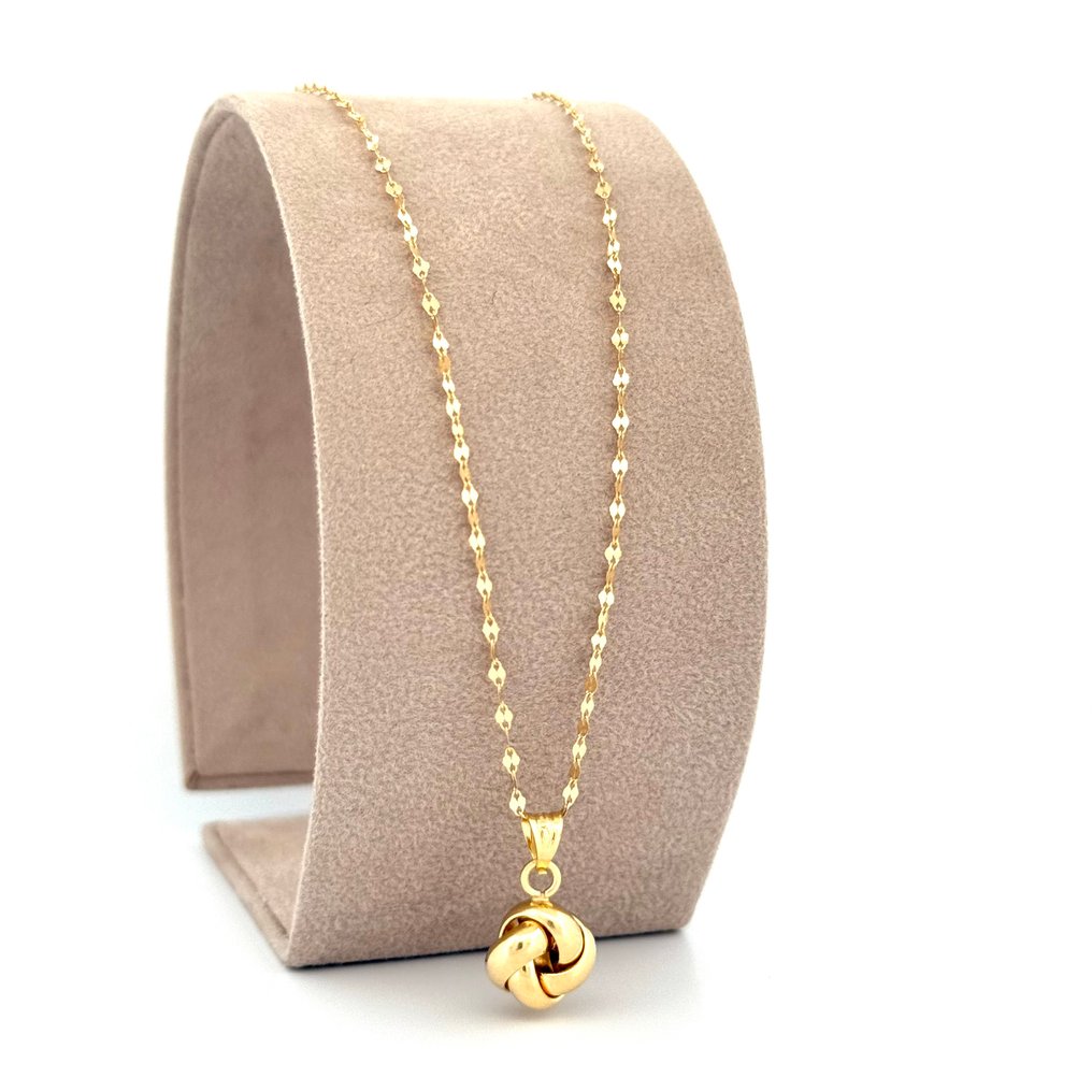 χωρίς τιμή ασφαλείας - Handmade - Κολιέ - Nodo - 1.7 g - 18 καράτια Κίτρινο χρυσό #4.3