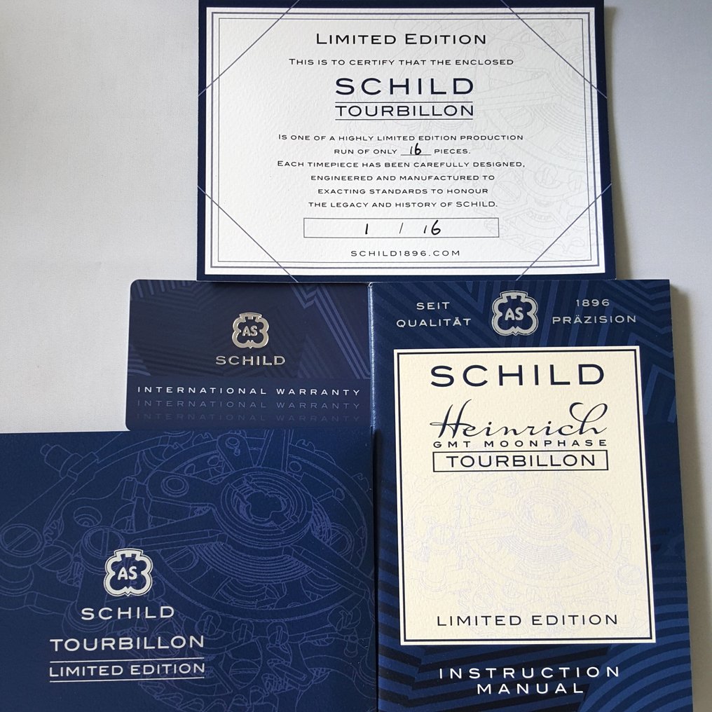 Schild - TOURBILLON - GMT - Moon - Limited Edition * 1 - 16 * - Double Date - New - Mænd - 2025 #4.3