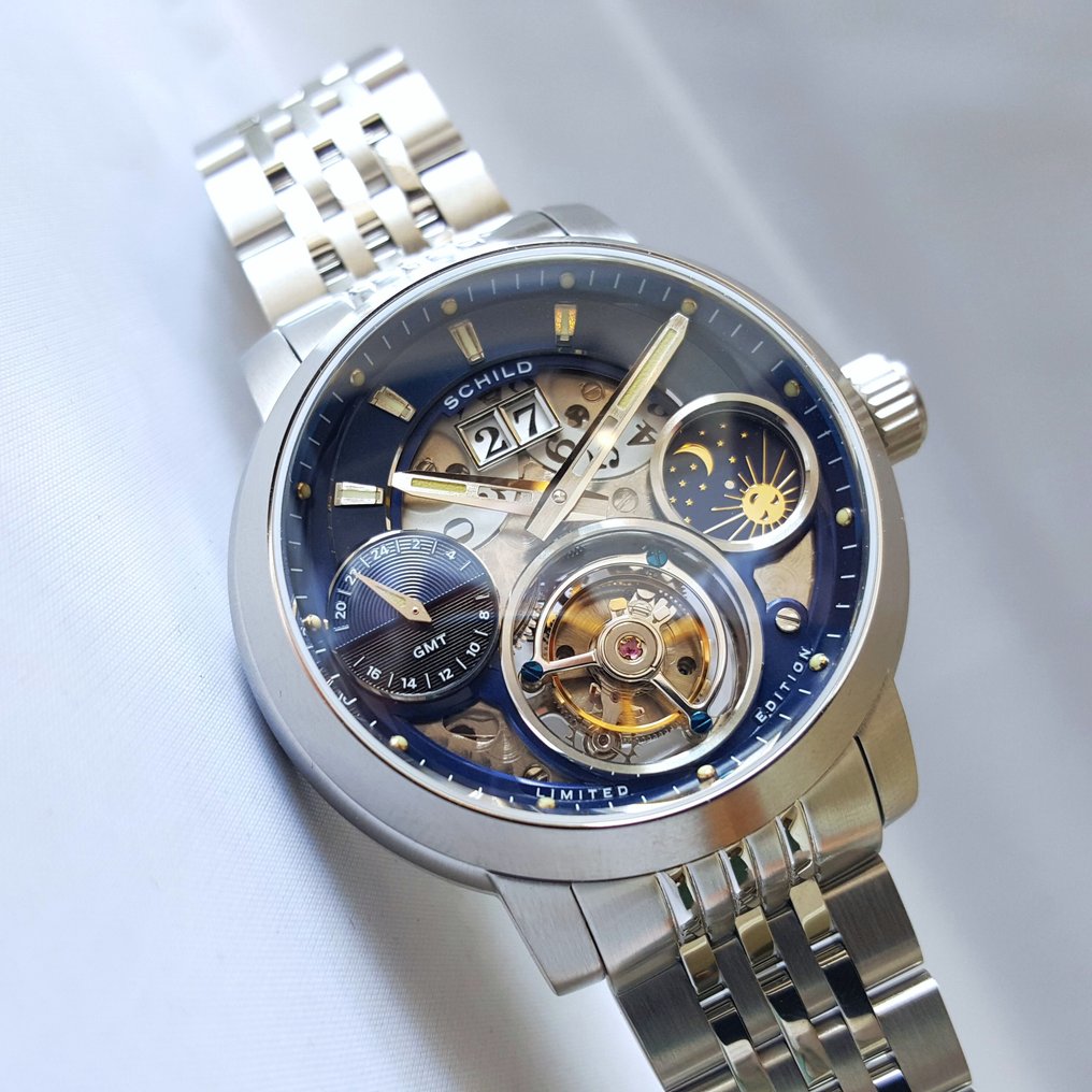Schild - TOURBILLON - GMT - Moon - Limited Edition * 1 - 16 * - Double Date - New - Mænd - 2025 #2.1